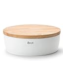 Continenta Brottopf oval mit Holzdeckel, 36 x 23 x 13,5 cm