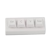 ANNJUC Programmierbare Tastatur mit 4 Tasten, roter Schalter, Ctrl C, V,...