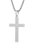 Aretas Silber Kreuz Halskette für Herren Jungen Kinder Cross Necklace...