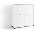 byLIVING Sekretär Montana/Sekretär matt weiß/Office-Schrank mit 1 Klappe...