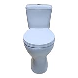 VBChome Stand- WC Toilette Keramik Komplett Set mit Spülkasten WC- Sitz...