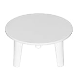 Spetebo Holz Blumenteller rund 25 cm - weiß - Holz Pflanzenhocker mit 3...
