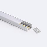 LEDKIA LIGHTING Aluminiumprofil Oberfläche 2m für LED-Streifen bis 20 mm,...