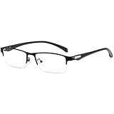 ANRRI Blaulichtbrille für Herren, halbrand, rechteckig, Metallrahmen,...