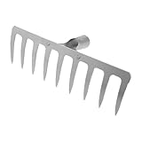 DIYEAH Robuster Gartenrechen Zinken ohne Stiel Langlebiges Gartengerät zum...