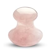 Sun & Sia - Gesichtsmassage Stein Rosenquarz, Gua Sha Pilz aus Naturstein,...