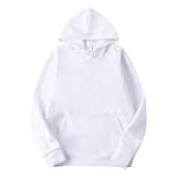 Pamqsen Damen-Sweatshirt mit Kapuze Langarm dehnbar einfarbig Velours...