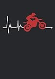Notizbuch A4 liniert mit Softcover Design: Crossbike Enduro Motorradfahrer...