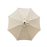 SMLJFO Replacement 8 Rib Parasol Canopy, 3 m Market Table Umbrella, UV...