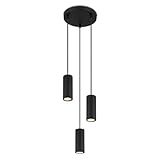 bmf-versand® Deckenlampe Esstisch 3-Flammig Schwarz - Moderner...