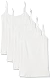 Amazon Essentials Damen Kamisol in schmaler Passform, 4er-Pack, Weiß, M