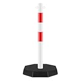 ROBUSTO Kettenpfosten STAHL, feuerverzinkt, rot reflektierend/weiß, 100...