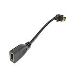 SYSTEM-S HDMI 1.4 Kabel 17 cm Mini Stecker zu Standard Buchse Winkel...