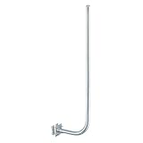 PremiumX 30cm Wandhalter 120cm Mast Stahl Ø 38mm mit Zahn-Schellen...