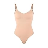 Sexy Tanga-Body für Damen, Bauchkontrolle, Shapewear, V-Ausschnitt,...