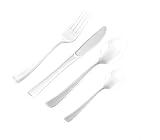 Homéa, Besteckset, 6 Gabeln, 6 Messer, 6 Löffel, 6 kleine Löffel, Weiß