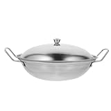 TEMPNAP Haushalts Edelstahl Hot Pot Topf mit Deckel 9 Zoll Runder Antihaft...