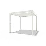 PergoLine bioklimatische Pergola 3x3 m | Aluminium Lamellendach in Weiß