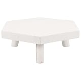 TOGEVAL Stabiler Holz Pflanzenständer Pflanzenhocker Sechseckig...