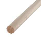 SOTECH Buche Rundstab glatt Ø30 x 500 mm Rundholz Holzstab zum Basteln...