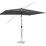 VONROC Sonnenschirm rechteckig 200x300 - Rechteckiger Sonnenschirm für...