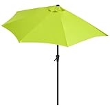 Sekey Halbrundschirm 270 cm mit Kurbel | UV 50+ Balkonschirm für Terrasse...