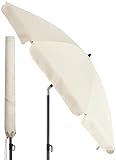 4smile Sonnenschirm SunnyJoy, Ø 180 cm Beige - UPF 50+ Sonnenschirm...