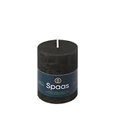 Spaas Rustikale Stumpenkerze 70/95 mm 35St. - schwarz