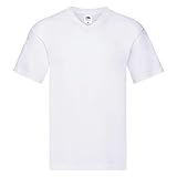 Fruit of the Loom Original V-Neck T Herren T-Shirt NEU, Farbe:weiß,...