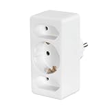 Hama Steckdosenadapter (Steckdosenadapter 3fach, 2 Euro, 1 Schutzkontakt,...