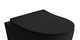 Brava Black Antibakterielle Duroplast WC-Sitz mit Absenkautomatik und...