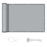 LOVE STORY Balkon Sichtschutz 90x200cm Wetterfest, PES Balkonabdeckung...