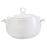 Suppenterrine, 3000 ml, runde Servierschüsseln aus Keramik mit Deckel,...