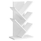VASAGLE Bücherregal Baumform, Standregal 5 Ebenen, Eckregal platzsparend,...