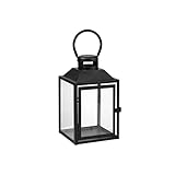 BUTLERS Windlicht Laterne Glas & Eisen Schwarz 24 cm -Lighthouse-...