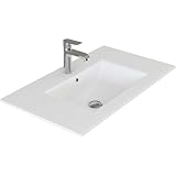 VILSTEIN® Keramik Waschbecken Eckig [60CM] - Aufsatz - & Einbauwaschbecken...