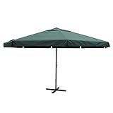 vidaXL Sonnenschirm Alu 500 cm Grün Ampelschirm Marktschirm Strandschirm...