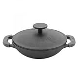 BIOL Servierpfanne 22 cm aus Gusseisen emailliert Wok-Pfanne Bratpfanne...