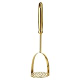 QIUDongne Goldener Kartoffelstampfer Aus Edelstahl,...