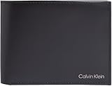 Calvin Klein Herren Geldbeutel Smooth Trifold aus Leder, Schwarz (Black),...