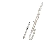 Flöte Querflöte Anfängerinstrument Gebogenes Rohr Versilbert 16...