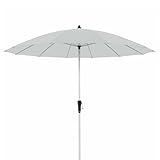 Doppler Sonnenschirm Orient Auto Tilt 250cm Hellgrau I Gartenschirm...
