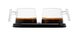 Pure Over Espressotassen aus Glas, 2-teiliges Kaffeebecher-Set,...