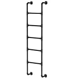 Schwarze Feuerleiter, Wandmontage, Sicherheitsleiter für Zuhause,...