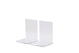 MAUL Buchstütze aus Acryl (2er Pack) 10x8x10cm | Bücherhalter, Organizer...