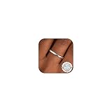 Milacolato 925 Silber Ring Für Damen Mädchen, 18 Karat Weißgold...