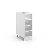 Vicco Küchenregal Fame-Line, offener Küchenschrank, Weiß/Weiß, 30 cm...
