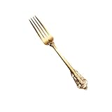 FIXOSHEE Edelstahl Dinner Gabel Klassische Geprägte Western Besteck...