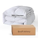 BedFabtasy Daunendecke 240x220 cm aus 90% Daunen und 10% Federn,...