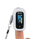 med100 Pulsoximeter oximeter pulse oximeter finger sauerstoff (Grau/Weiß,...